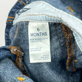 Age 6 Months Oshkosh Overalls - 3XS Blue Cotton