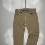 501 Levis Jeans - 34W 32L Beige Cotton