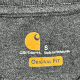 Carhartt Long Sleeve T-Shirt - Small Grey Cotton