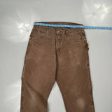 Dickies Carpenter Pants - 33W 34L Brown Cotton