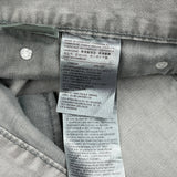 Levis Denim Shorts - 38W 11L Grey Cotton