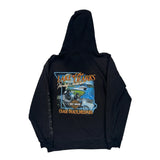Lake Of The Ozarks Harley Davidson Graphic Hoodie - Medium Black Cotton Blend