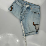 Levis Denim Shorts - 30W 8L Light Wash Denim