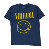 Nirvana Band T-Shirt - Medium Blue Cotton