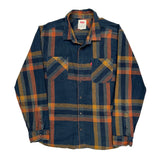 Levis Checked Flannel Shirt - XL Blue Cotton
