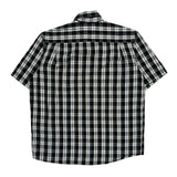 Wrangler Checked Short Sleeve Shirt - Medium Black & White Cotton