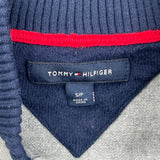Tommy Hilfiger College Track Jacket - Small Grey Cotton Blend