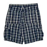 Wrangler Checked Cargo Shorts - 36W 11L White Cotton