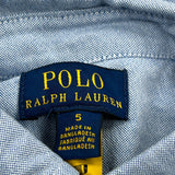 Age 4 Polo By Ralph Lauren Short Sleeve Shirt - Small Blue Cotton