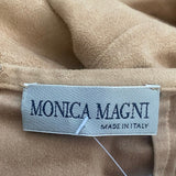 Monica Magni Midi Skirt - 29W UK 10 Beige Suede