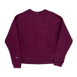 Reverse Weave Champion Spellout Sweatshirt - Large Purple Cotton