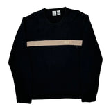 Armani Exchange Striped Jumper - Large Black Cotton