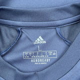 Adidas Football Shirt - Large Navy Polyester