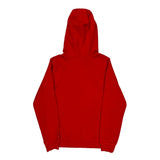 Champion Spellout Hoodie - Small Red Cotton