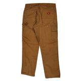 Dickies Double Knee Carpenter Trousers - 36W 30L Brown Cotton