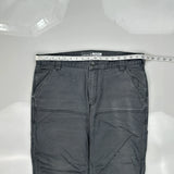 Carhartt Double Knee Carpenter Pants - 36W 30L Gray Cotton