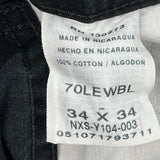 Wrangler Cargo Trousers - 35W 34L Black Cotton