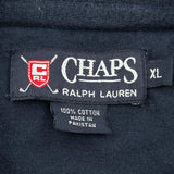 Single Stitch Chaps Ralph Lauren T-Shirt - XL Navy Cotton