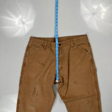 Unbranded Carpenter Trousers - 36W 28L Brown Cotton