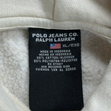 Ralph Lauren Hoodie - XL Cream Cotton Blend