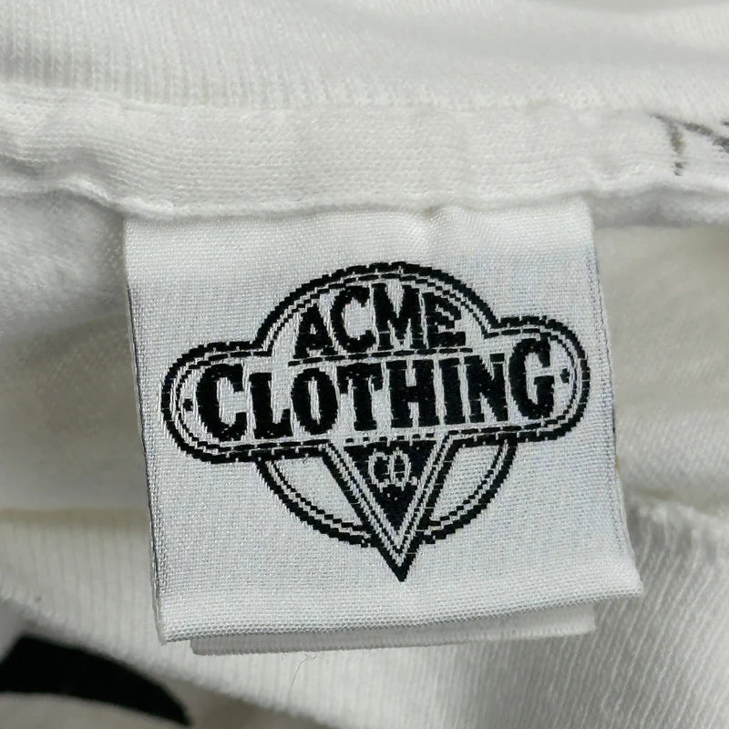 Warner Bros Acme Clothing Cartoon T-Shirt - Large Red Cotton