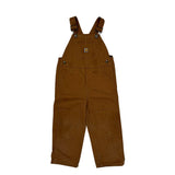 Age 3 Carhartt Double Knee Overalls - XS Brown Cotton