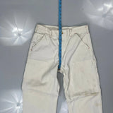 Carhartt Double Knee Carpenter Trousers - 32W 30L White Cotton