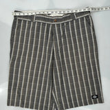 Dickies Checked Shorts - 38W 11L Grey Cotton Blend
