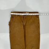 Carhartt Slim Fit Carpenter Trousers - 31W 30L Brown Cotton