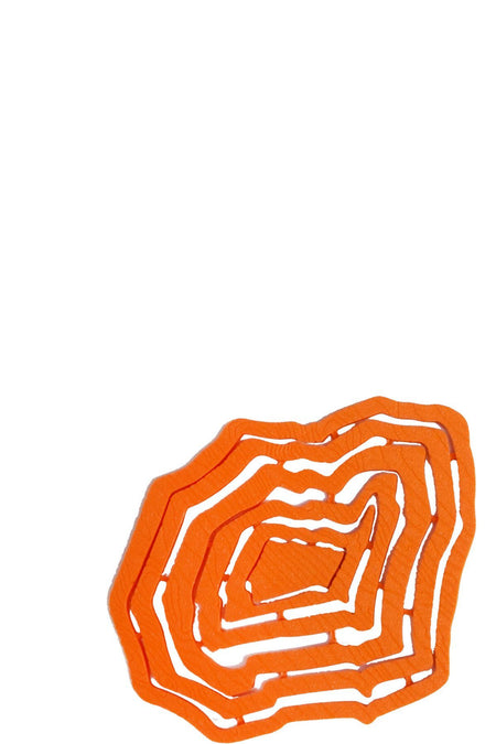 Love Hero 3D Printed Recycled Brooch in Orange