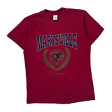 Fruit Of The Loom College T-Shirt - Large Red Cotton