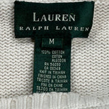 Ralph Lauren Striped Sweater - Medium Beige Cotton
