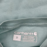Age 3 Carhartt Long Sleeve T-Shirt - XS Green Cotton