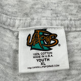 Born To Play Life Forms Single Stitch T-Shirt - XL Grey Cotton