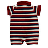 Age 3 Months Ralph Lauren Striped Playsuit - 4XS Blue Cotton