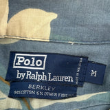 Polo By Ralph Lauren Floral Hawaiian Shirt - Medium Blue Cotton