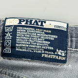 Phat Farm Double Knee Denim Shorts - 32W 11L Grey Denim