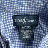 Ralph Lauren Checked Short Sleeve Shirt - Medium Blue Cotton