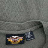 Harley Davidson Long Sleeve T-Shirt - Large Green Cotton