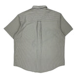 Chaps Ralph Lauren Striped Short Sleeve Shirt - XL Beige Cotton