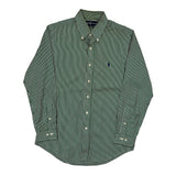 Ralph Lauren Striped Shirt - Medium Green Cotton