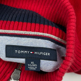 Tommy Hilfiger 1/4 Zip - XL Red Cotton