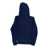 Champion Spellout Hoodie - Small Navy Cotton