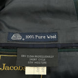 Burberry Checked Blazer - Large Green Wool