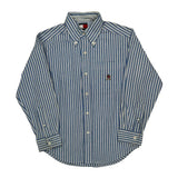 Kids Tommy Hilfiger Striped Shirt - Small Blue Cotton