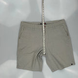Quiksilver Checked Chino Shorts - 38W 9L Grey Cotton