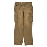 Carhartt Cargo Trousers - 34W 34L Khaki Cotton