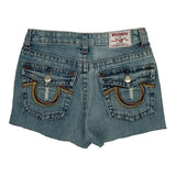 True Religion Mini Denim Shorts - 28W US 2 Blue Cotton