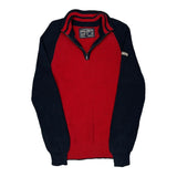 Nautica Striped 1/4 Zip - Medium Navy Cotton