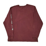 Carhartt Long Sleeve T-Shirt - XL Burgundy Cotton